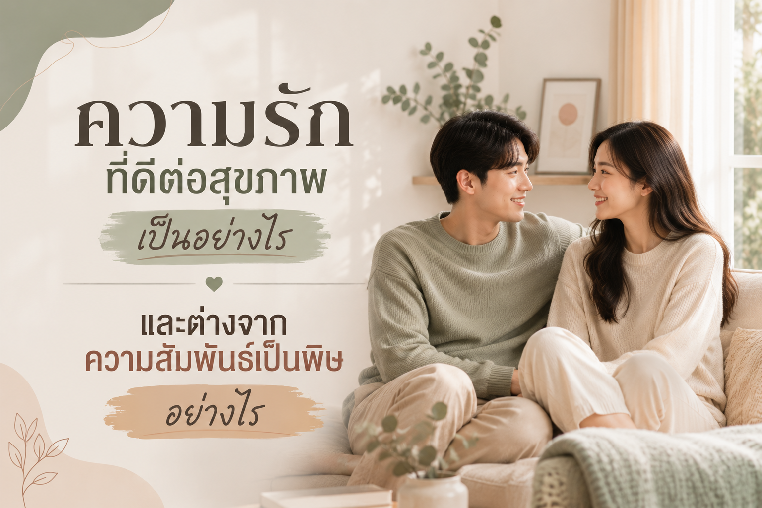 ความรักที่ดีต่อสุขภาพเป็นอย่างไร และต่างจากความสัมพันธ์เป็นพิษอย่างไร