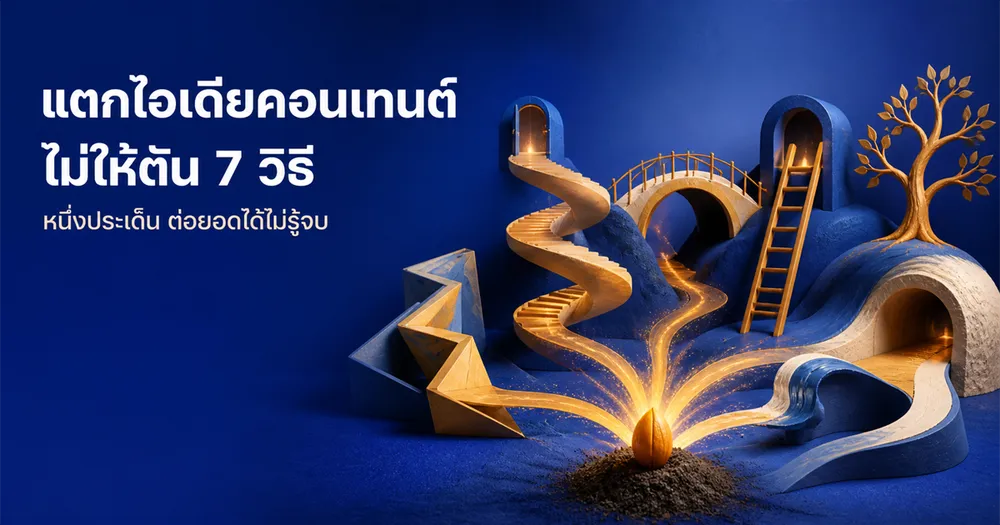 แตกไอเดียคอนเทนต์ไม่ให้ตัน 7 วิธี (ด้วย AI) ที่คนทำช่องคนเดียวใช้ได้จริง